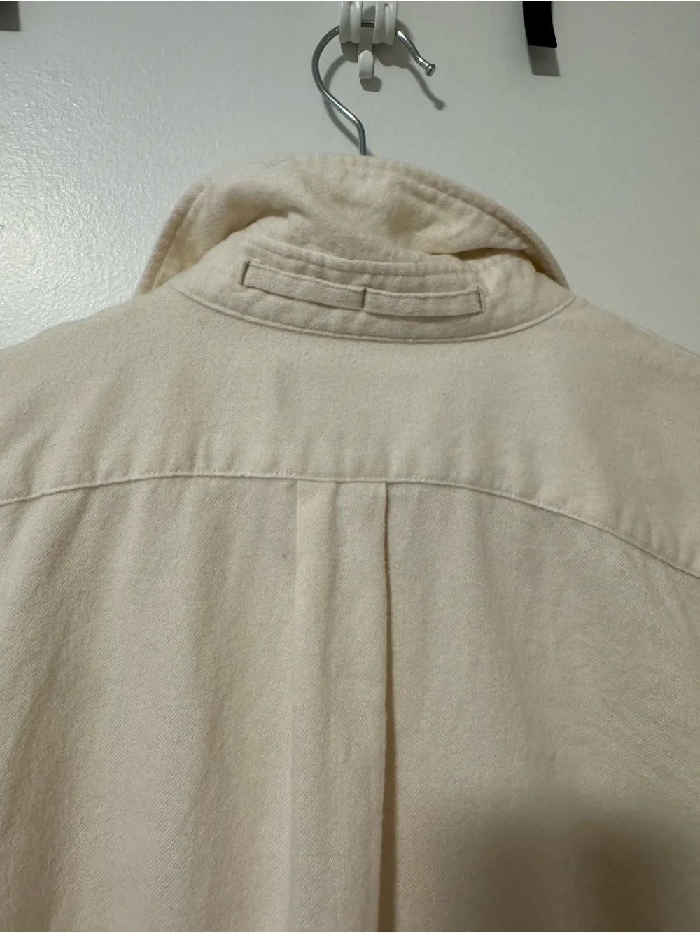 Banana Republic Cream Button-Down Long Sleeve Shirt